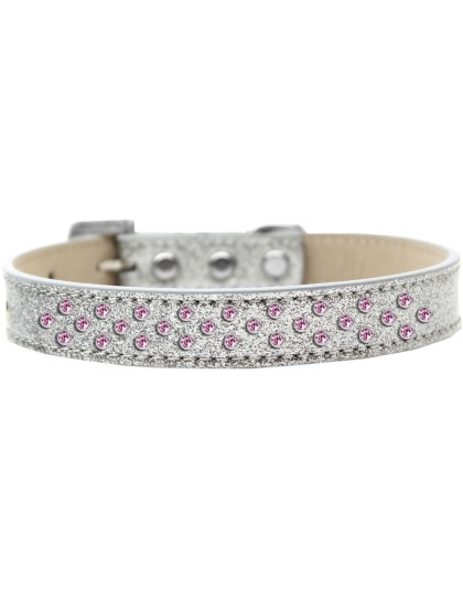 Sprinkles Ice Cream Dog Collar Light Pink Crystals Size 12 Silver