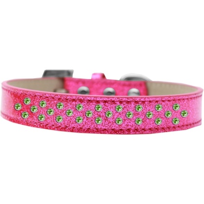 Sprinkles Ice Cream Dog Collar Lime Green Crystals Size 12 Pink