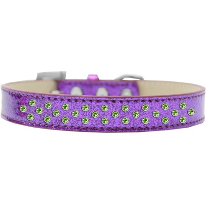 Sprinkles Ice Cream Dog Collar Lime Green Crystals Size 12 Purple