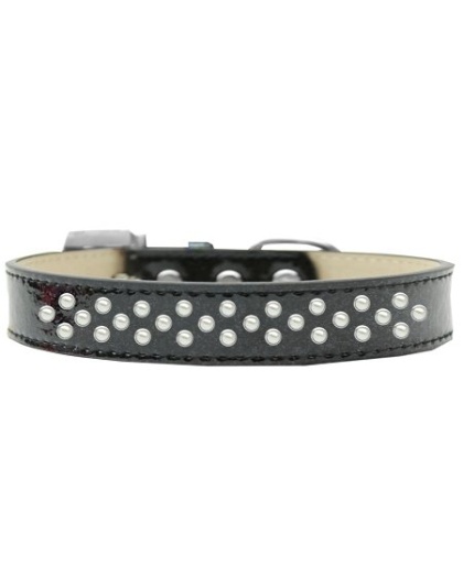 Sprinkles Ice Cream Dog Collar Pearls Size 12 Black