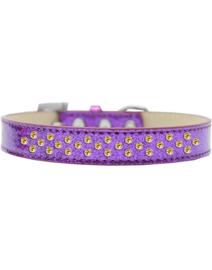 Sprinkles Ice Cream Dog Collar Yellow Crystals Size 12 Purple