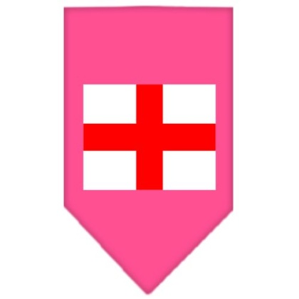 St Georges Cross Screen Print Bandana Bright Pink Large