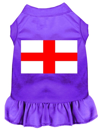 St Georges Cross Screen Print Dress Purple 4X (22)