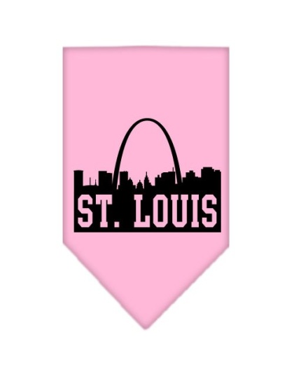 St Louis Skyline Screen Print Bandana Light Pink Large