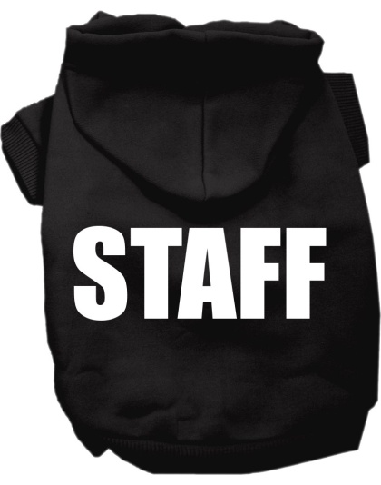 Staff Costume Screen Print Dog Hoodie Black Size XS