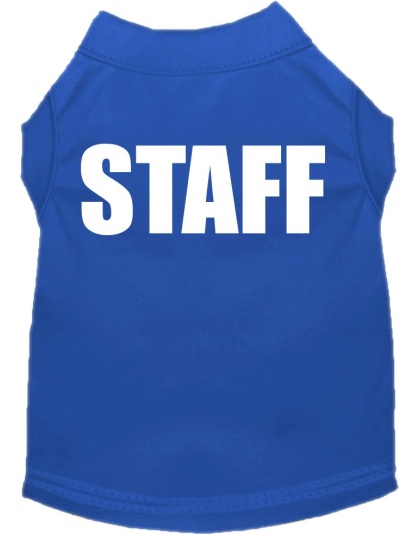 Staff Costume Screen Print Dog Shirt Blue Size XS