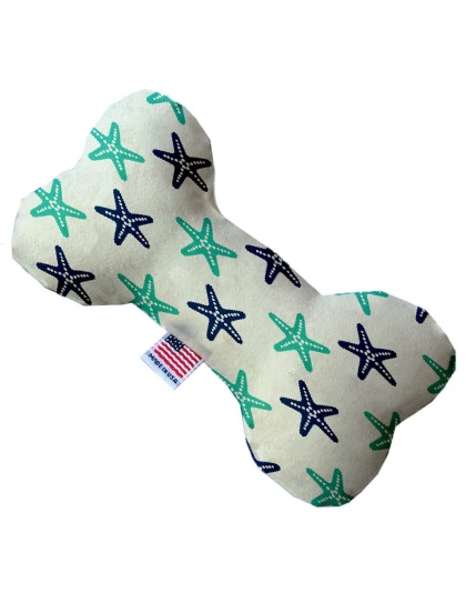 Starfish 10 Inch Canvas Bone Dog Toy