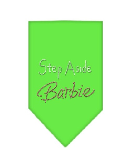 Step Aside Barbie Rhinestone Bandana Lime Green Large