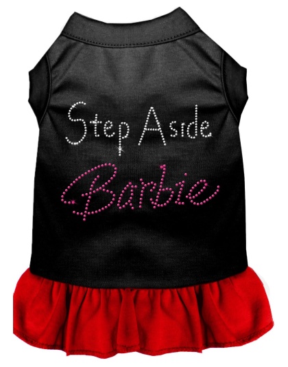 Step Aside Barbie Rhinestone Dress Black with Red Lg