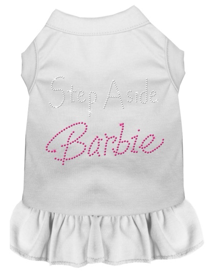 Step Aside Barbie Rhinestone Dress White 4X