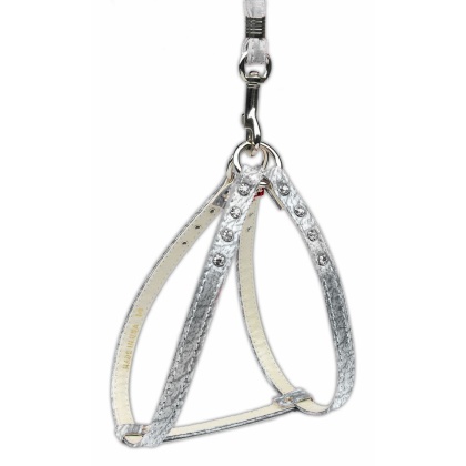 Step-In Harness Silver w/ Clear Stones 10