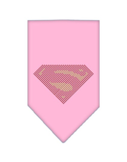 Super! Rhinestone Bandana Light Pink Large