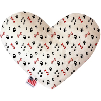 Sweet Paws 6 Inch Canvas Heart Dog Toy