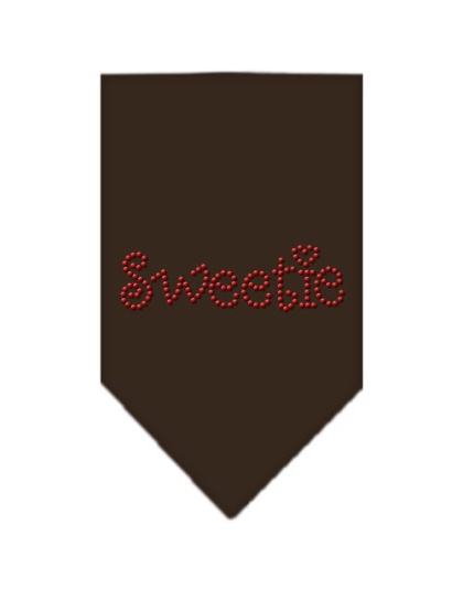 Sweetie Rhinestone Bandana Cocoa Large