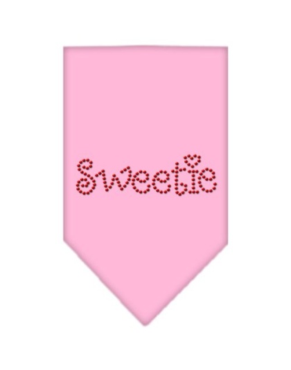 Sweetie Rhinestone Bandana Light Pink Large