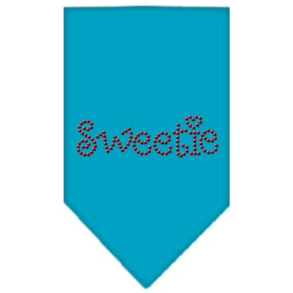 Sweetie Rhinestone Bandana Turquoise Large