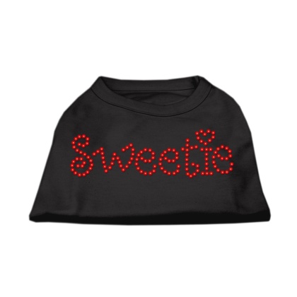 Sweetie Rhinestone Shirts Black L