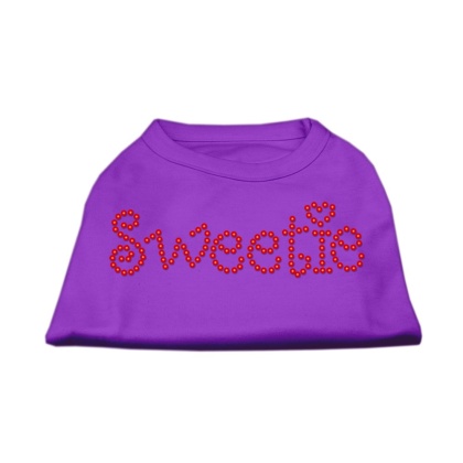 Sweetie Rhinestone Shirts Purple L