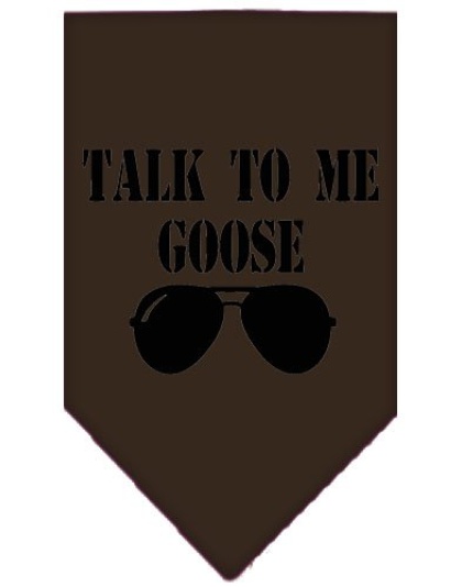 Talk to me Goose Screen Print Pet Bandana Cocoa Large