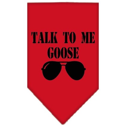 Talk to me Goose Screen Print Pet Bandana Red Large