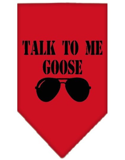 Talk to me Goose Screen Print Pet Bandana Red Large