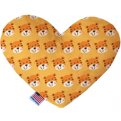 Tally the Tiger 6 inch Canvas Heart Dog Toy