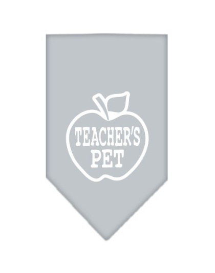 Teachers Pet Screen Print Bandana Grey Large