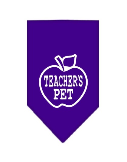 Teachers Pet Screen Print Bandana Purple Large