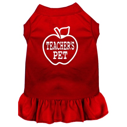 Teachers Pet Screen Print Dress Red 4X (22)