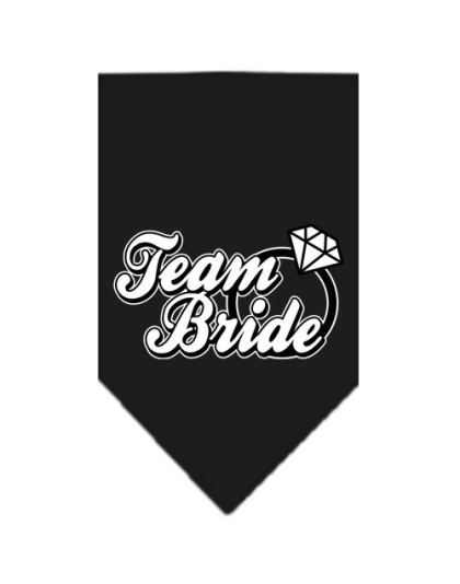 Team Bride Screen Print Bandana Black Large