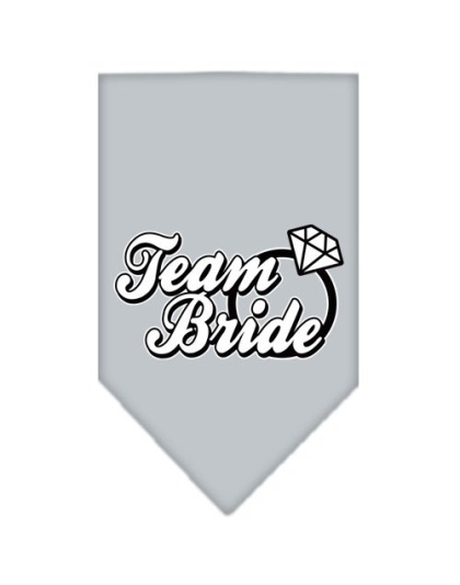 Team Bride Screen Print Bandana Grey Large