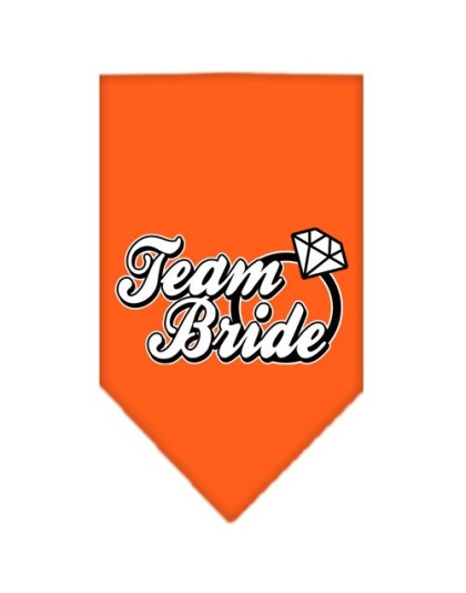 Team Bride Screen Print Bandana Orange Large