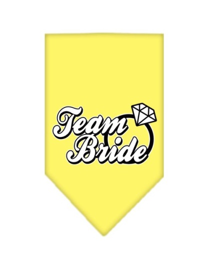 Team Bride Screen Print Bandana Yellow Large