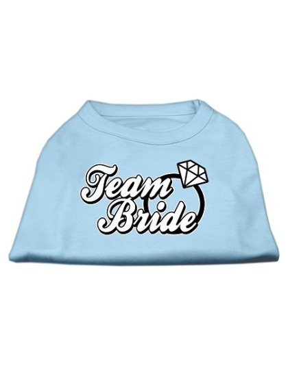 Team Bride Screen Print Shirt Baby Blue Lg