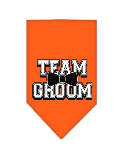 Team Groom Screen Print Bandana Orange Large