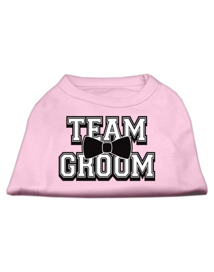 Team Groom Screen Print Shirt Light Pink Lg