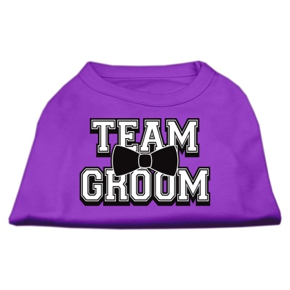 Team Groom Screen Print Shirt Purple Lg