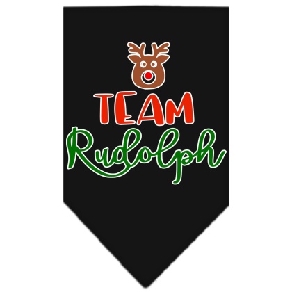 Team Rudolph Screen Print Bandana Black Large