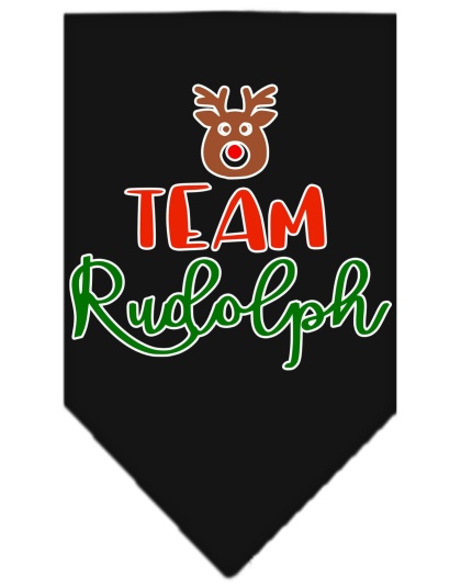 Team Rudolph Screen Print Bandana Black Large