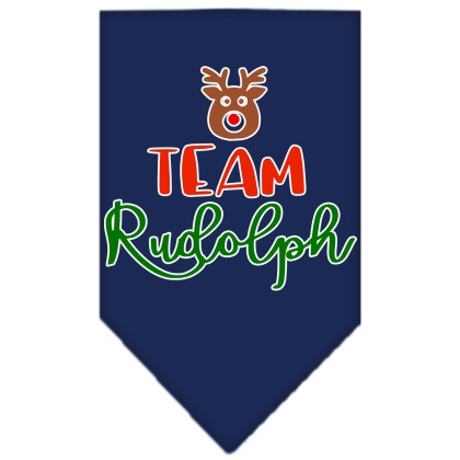 Team Rudolph Screen Print Bandana Navy Blue large