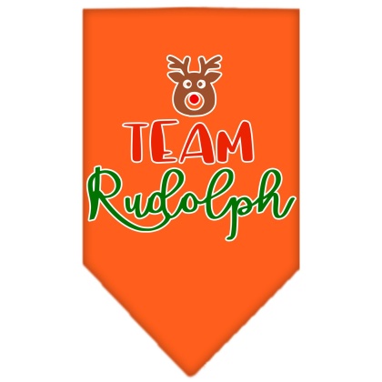 Team Rudolph Screen Print Bandana Orange Large