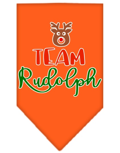 Team Rudolph Screen Print Bandana Orange Large