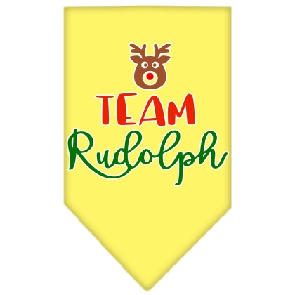 Team Rudolph Screen Print Bandana Yellow Large