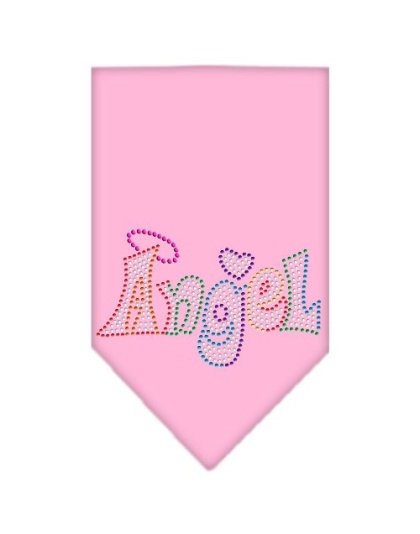 Technicolor Angel Rhinestone Pet Bandana Light Pink Size Large