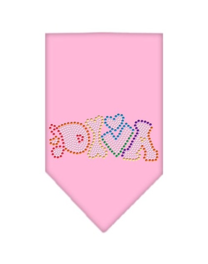 Technicolor Diva Rhinestone Pet Bandana Light Pink Size Large