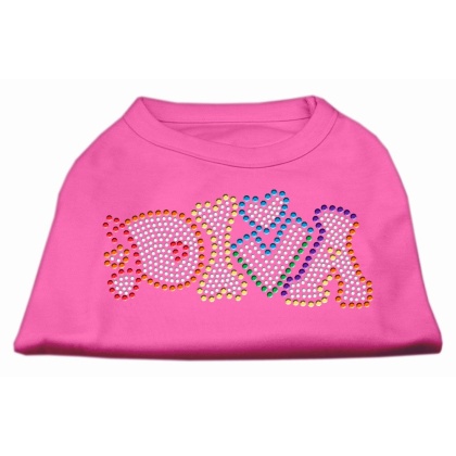 Technicolor Diva Rhinestone Pet Shirt Bright Pink Lg
