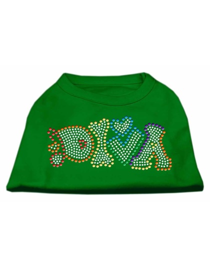 Technicolor Diva Rhinestone Pet Shirt Emerald Green Lg