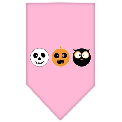 The Spook Trio Screen Print Bandana Light Pink Large