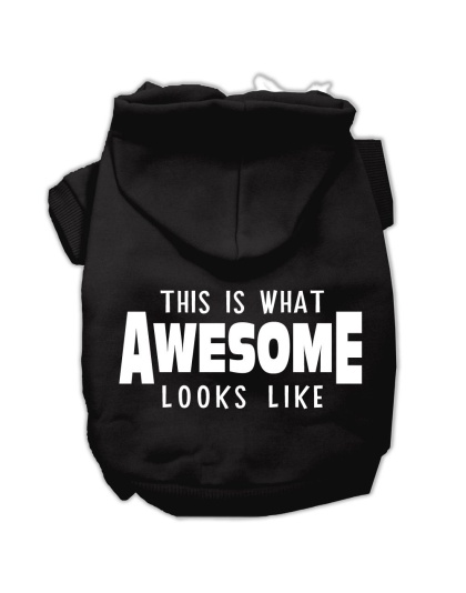 This is What Awesome Looks Like Dog Pet Hoodies Black Size Lg