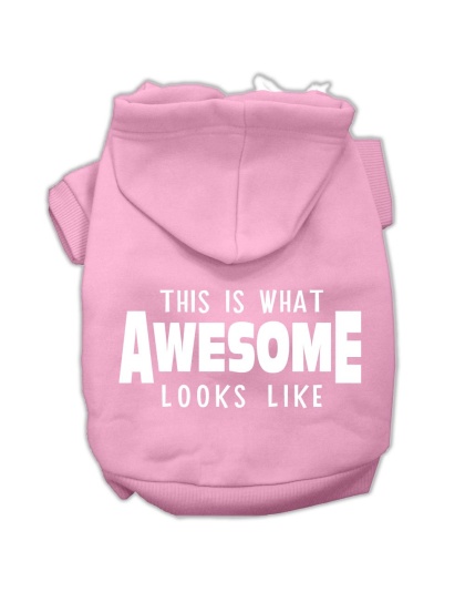 This is What Awesome Looks Like Dog Pet Hoodies Light Pink Size Lg